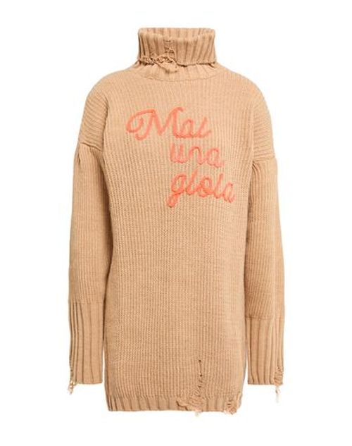 Woman Turtleneck Sand Size S Acrylic, Polyester