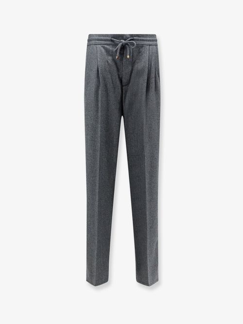 Virgin Wool Trousers — Gray