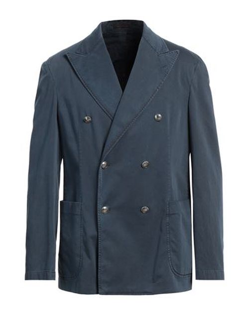 Man Blazer Slate blue Size 40 Cotton, Silk, Elastane