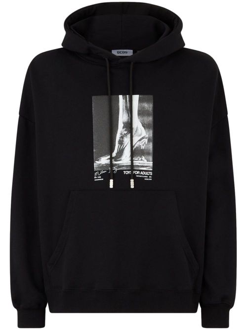 Morso graphic-print hoodie - Black