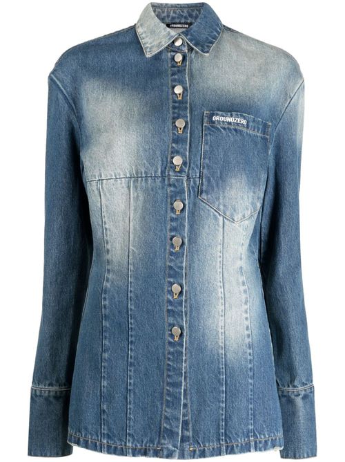 Long-sleeve denim shirt - Blue