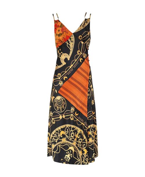 Ornament Jewelry-print regenerated-silk dress