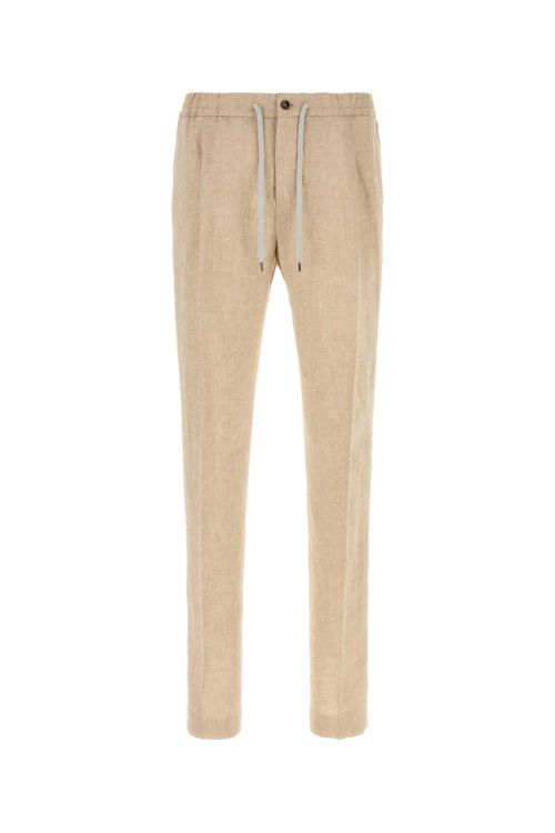 Linen Trousers — Beige