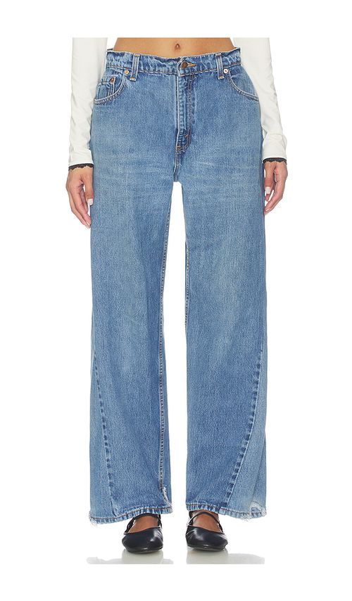 Aligrace 90's Trouser Wide Leg Jeans in Blue. 25. Also