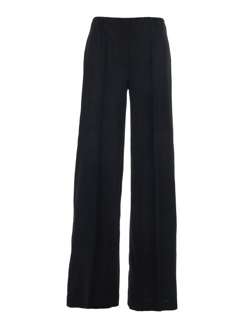 Elastic Waistband Trousers — Black