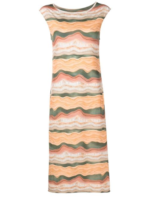 Zababa sleeveless midi dress - Brown