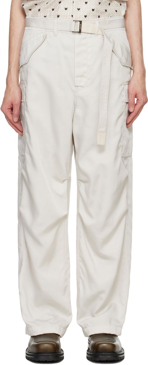 Sacai Gray SPIEWAK Edition Belted Cargo Pants