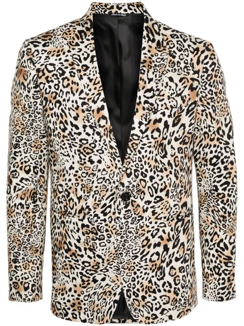 Leopard-print blazer - Neutrals