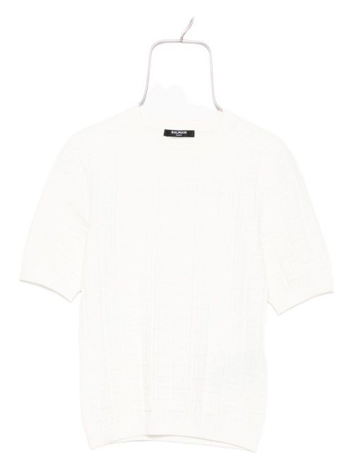 Textured short-sleeve t-shirt - White