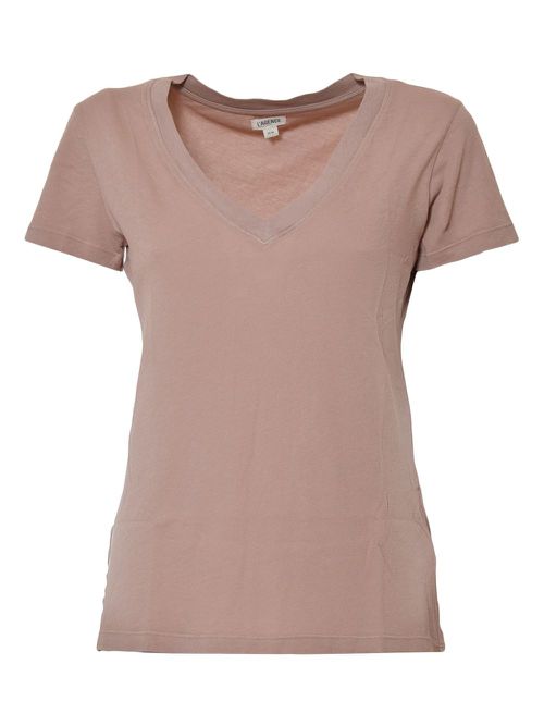 Scoop-neck t-shirt - Pink