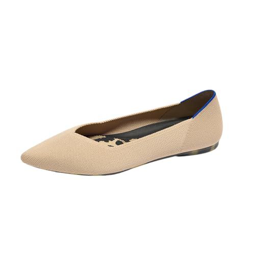 Rothy's The Point II Women's Slip-On Shoes, Pointed-Toe Flats, Black, Sustainable & Washable