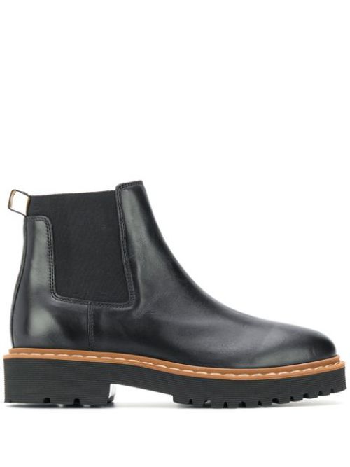 Leather ankle boots