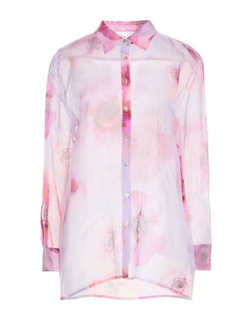 Woman Shirt Pink Size S Silk