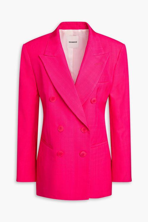 Double-breasted crepe blazer