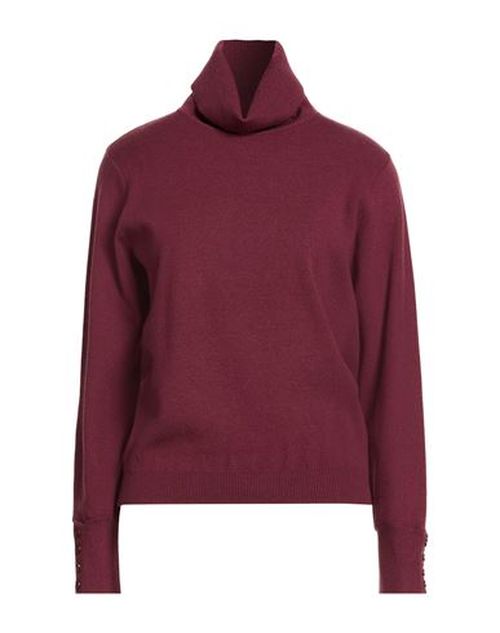 Woman Turtleneck Burgundy Size 10 Polyester, Acrylic, Viscose, Nylon