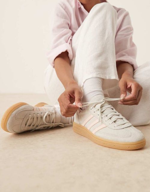 Handball Spezial sneakers in light gray and pink