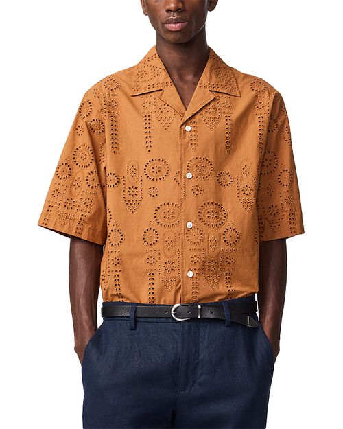 Ben Relaxed Fit Eyelet Camp Shirt