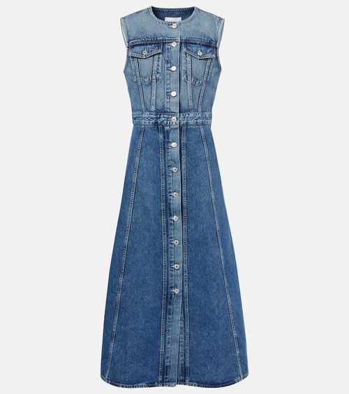 Idalene denim midi dress