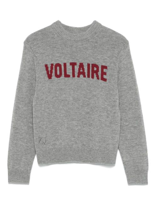 Logo-intarsia sweater - Grey