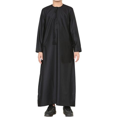 Thobe Emirati Jubba Islamic Clothing Kaftan Eid String Tassel