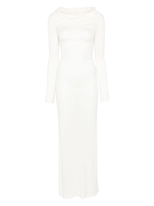 Aya Muse fine-knit maxi dress - White