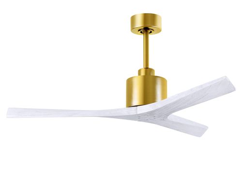 Mollywood 6-Speed Ceiling Fan in Brushed Brass with Matte White blade
