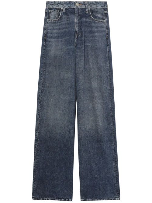 Mid-rise wide-leg jeans - Blue