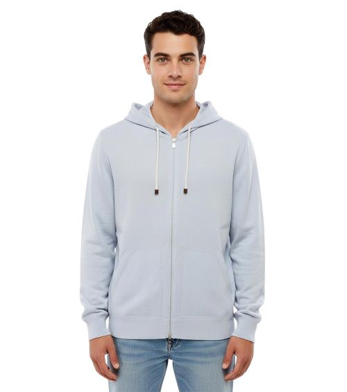 Light Blue Zip Up Hoodie