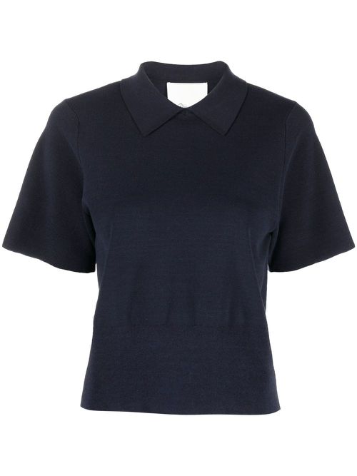 Short sleeve polo top - Blue