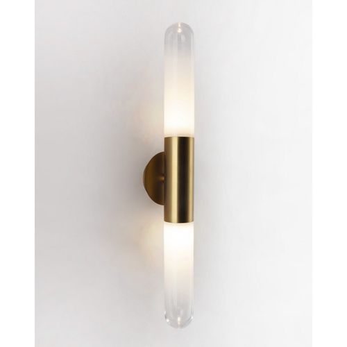 Aged Brass Wall Sconce from the Tribeca Collection