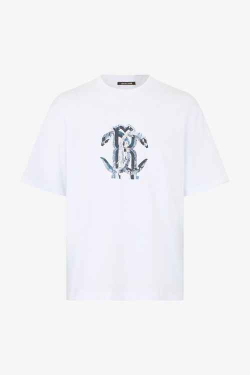 White T-shirt With Logo - Male T