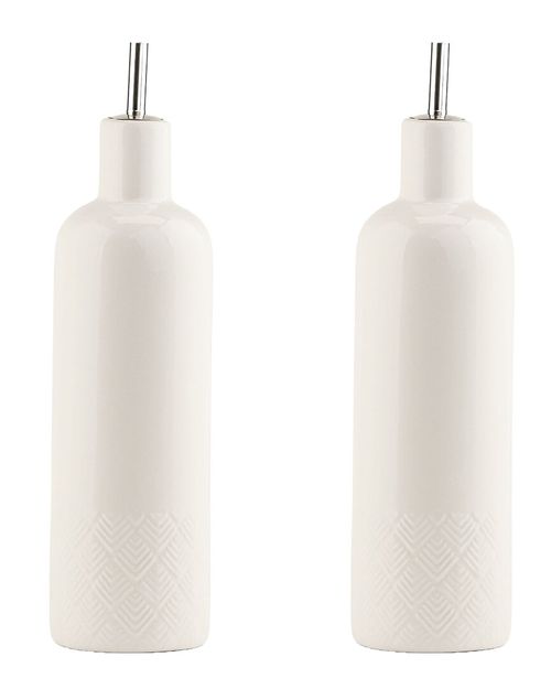 Embossed Marquis Trim Oil & Vinegar Cruet Set