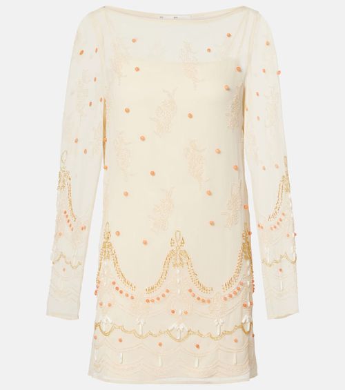 Embellished chiffon minidress