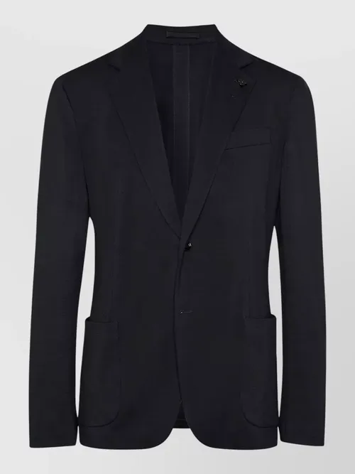 Lardini - tailored suit notch lapel elastic waist