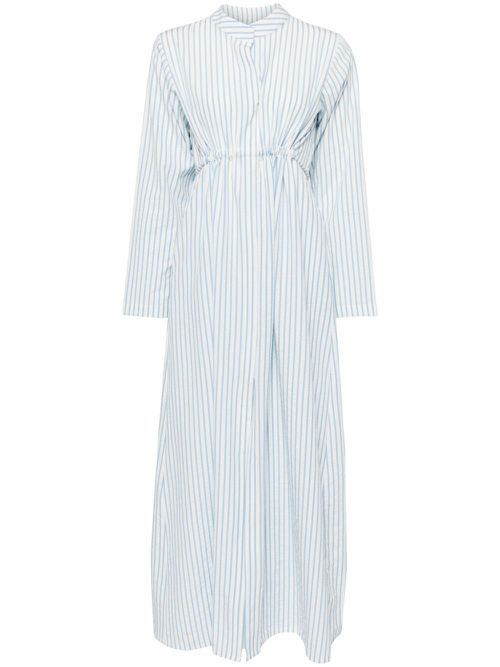 Striped tie string kaftan - Blue
