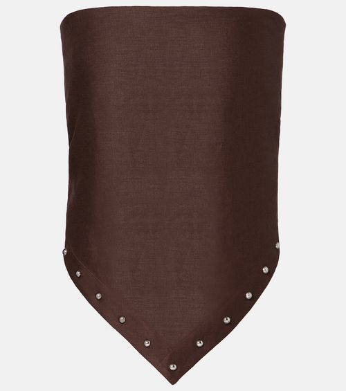 Samara embellished linen top