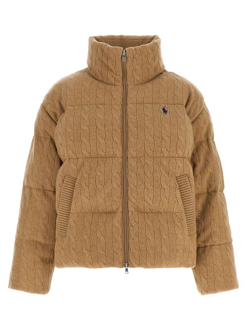 Wool and Cashmere Quilted Down Jacket — Camel