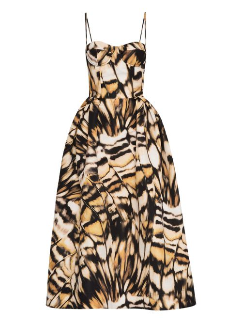 Silk midi dress - Black