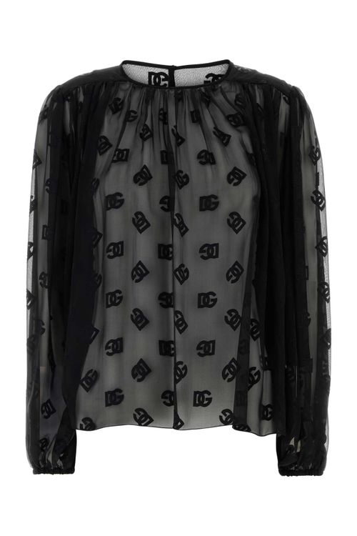 Logo Blouse — Black