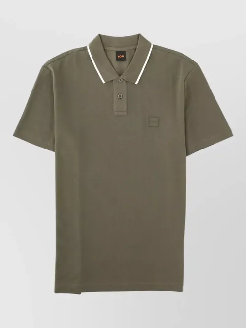 Boss - polo collar short sleeve mens top