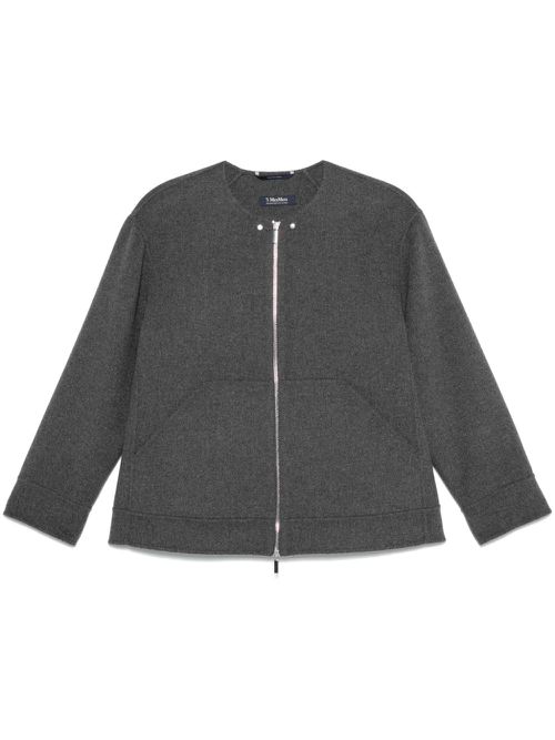 Zip-fastening wool jacket - Grey