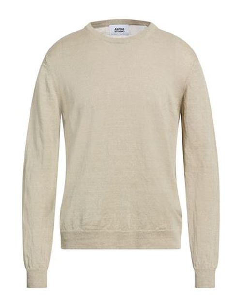 Man Sweater Beige Size 40 Hemp