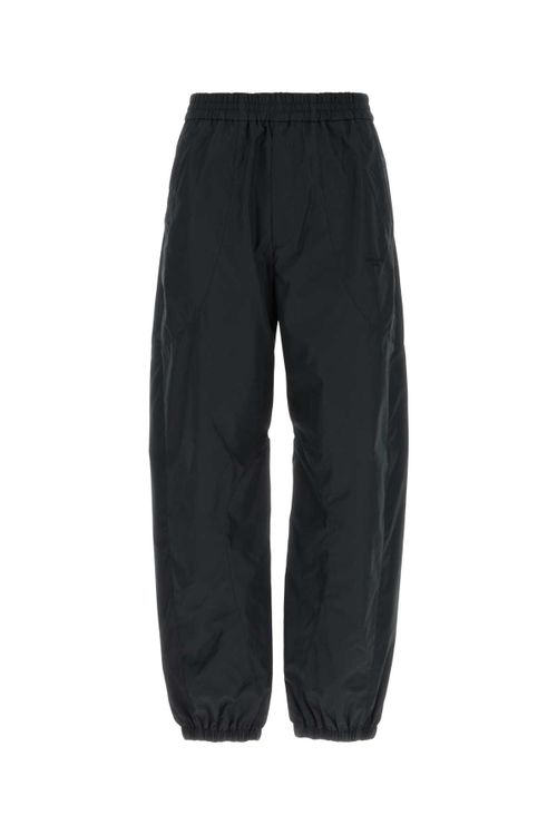 Cotton-Polyester Drawstring Joggers — Black