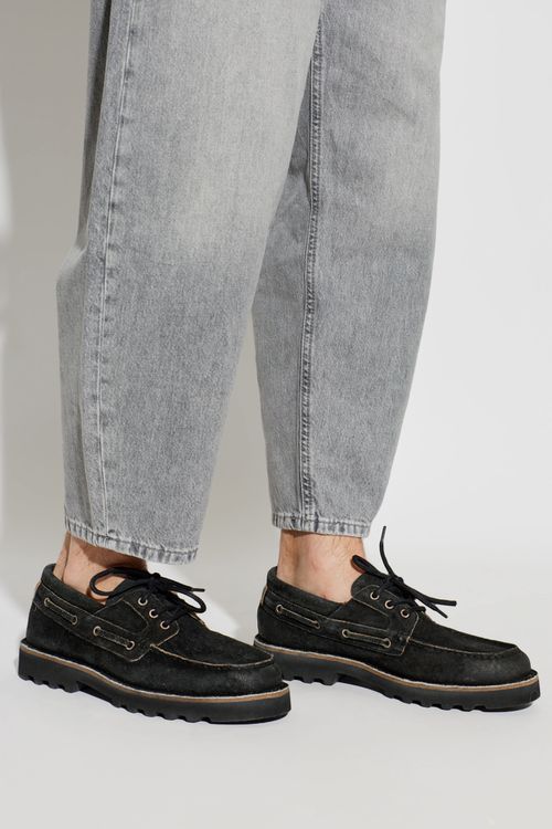 ‘Skiff’ Leather Shoes, Men's, Grey