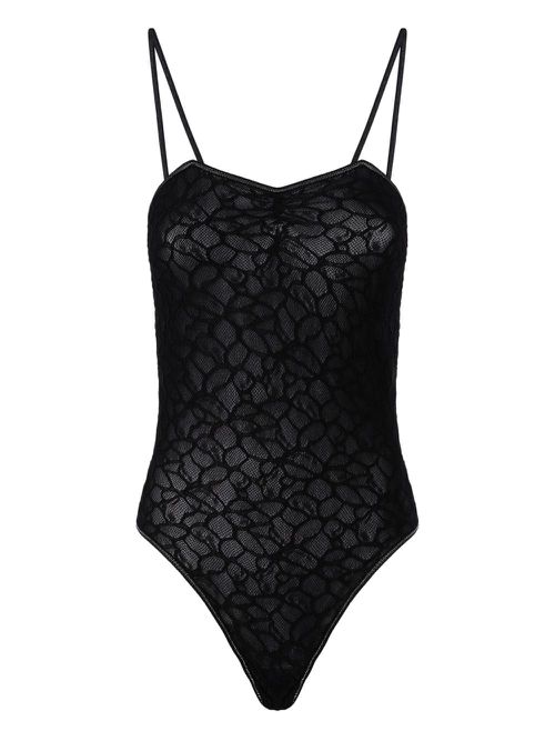 PINKO lace-textured bodysuit - Black