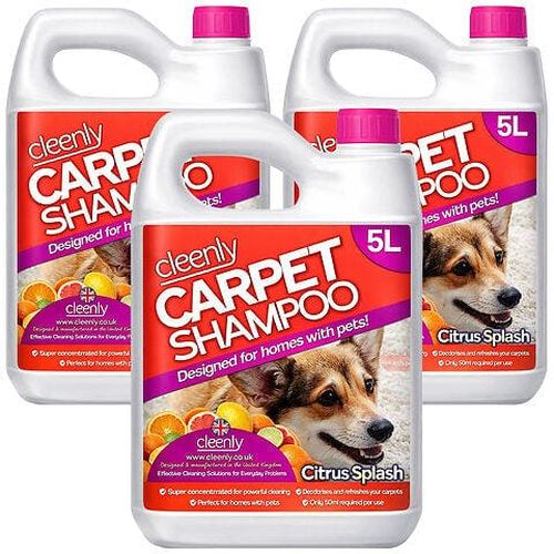 Cleenly Pet Carpet Shampoo Cleaner Solution 15 litres - Citrus Splash Fragrance - Safe for All Carpet Cleaning Machine