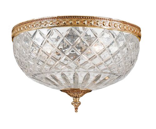 2-Light 8" Ceiling Light in Olde Bra