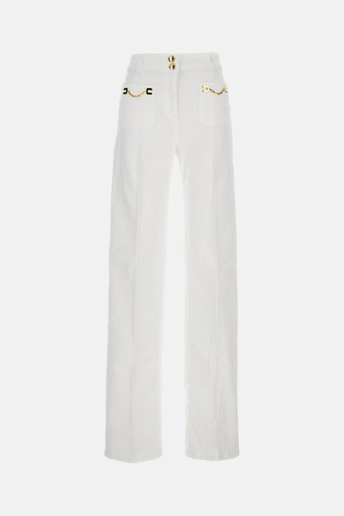 White Wide-leg Jeans