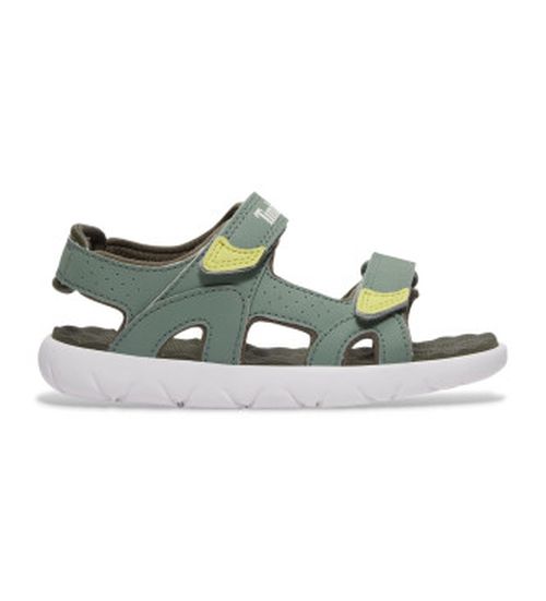 Timberland unisex for kids. TB0A5M3NEX01 Perkins Row green sandals (37), Flat, Velcro, Casual, children's fashion