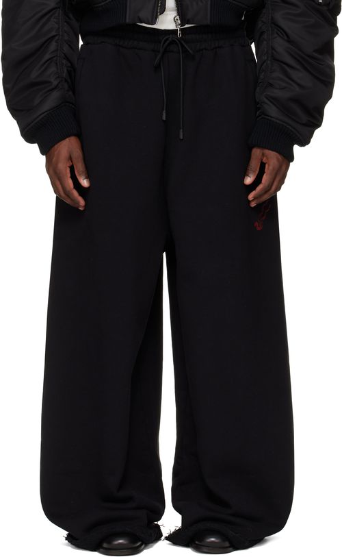 SSENSE Exclusive Black Raw-Cut Bontan Lounge Pants